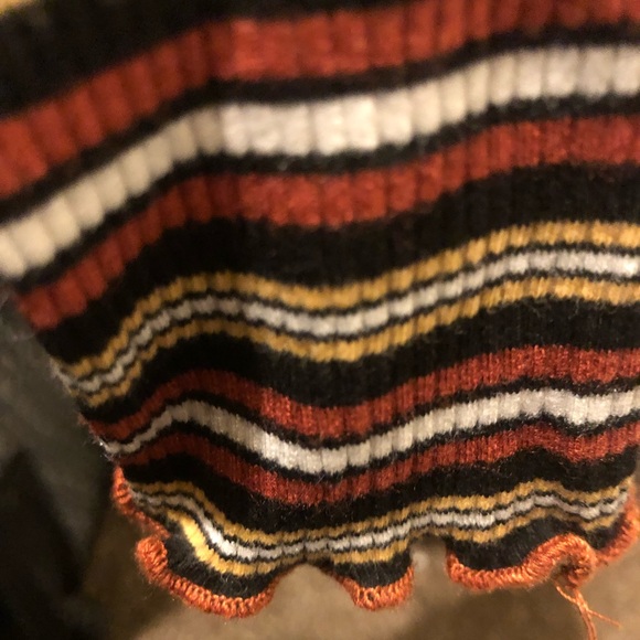 Violet Moon Mock Neck Striped Top - Picture 5 of 7